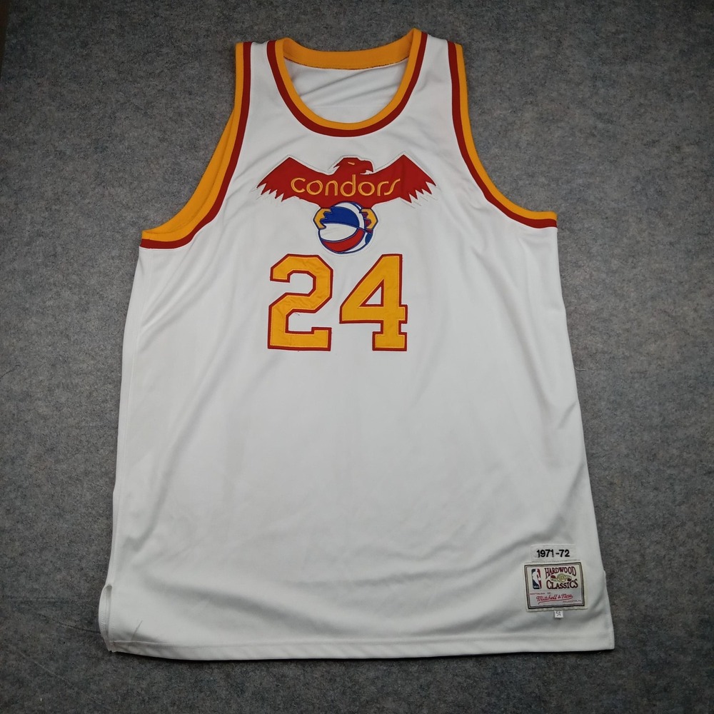 Pittsburgh Condors Jersey Men 54 White ABA Basketball Lewis 24 Throwback Vintage